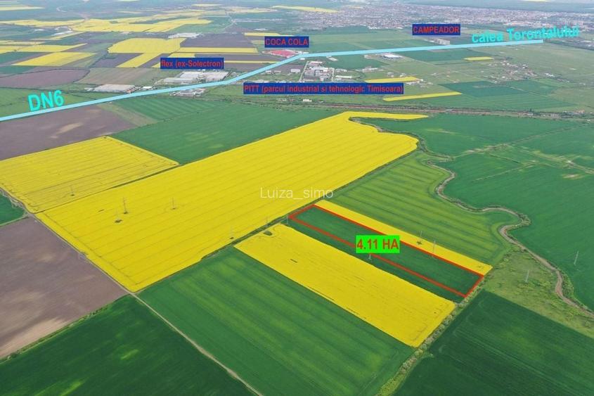 Teren industrial / extravilan în zona COLA – Timișoara