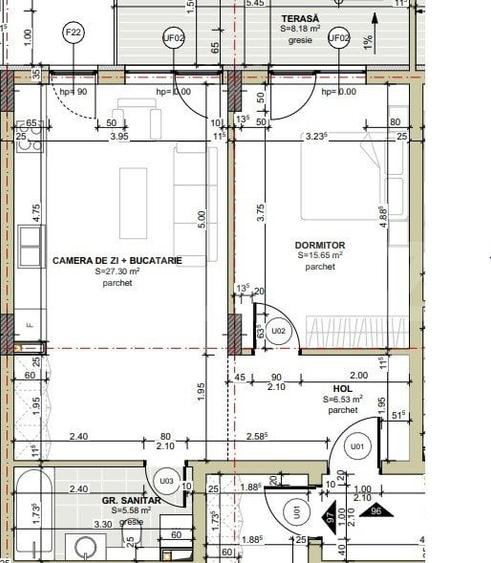COMISION 0! Apartament 2 camere, terasa 105 m-TVA inclus, garaj, Zona Centrala ! - 2