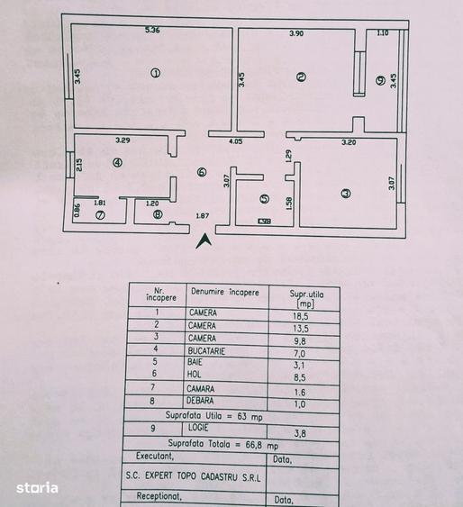 Apartament cu 3 camere decomandat în Tudor Vladimirescu
