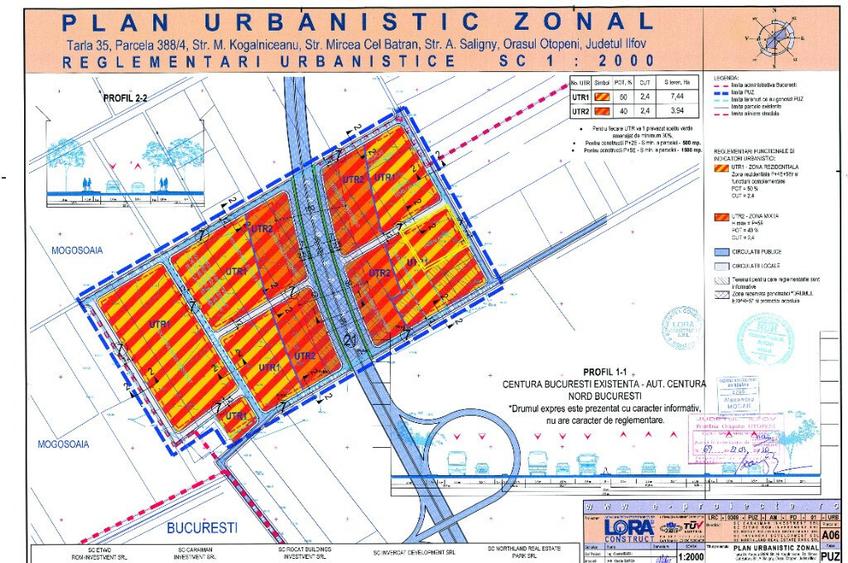 Teren cu PUZ aprobat P+5E - Otopeni - 4.800 mp - 2
