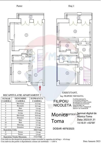 Apartament 4 camere recompartimentat din 3, P-ta Unirii | Parcare - 23