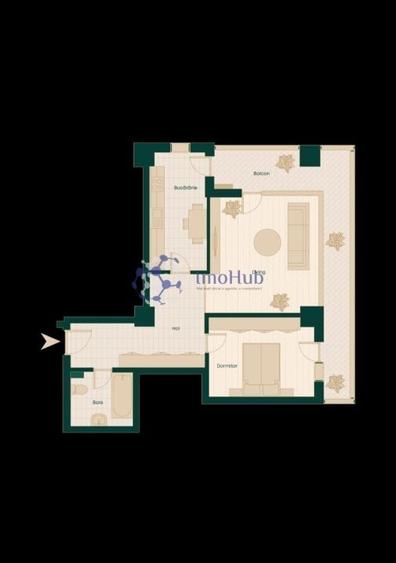 Intabulat! Apartament cu 2 camere cu Geamuri Panoramice - 12