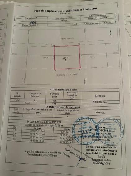 De vanzare 2 loturi de teren de 500mp in Ciorogarla, Str. Cartonari - 10