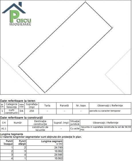 Teren Brancoveanu, str. Marinescu Nicolae, 250 mp, deschidere 10 ml - 2