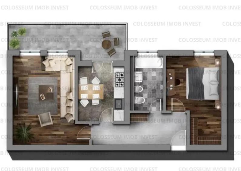 Apartament 2 camere, decomandat - zona Noua - 2