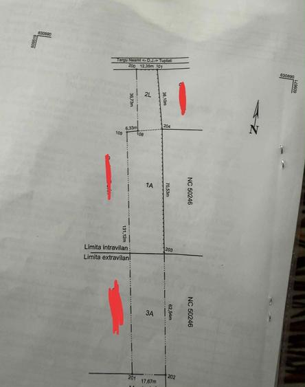 Teren de 3000 mp, în Petricani