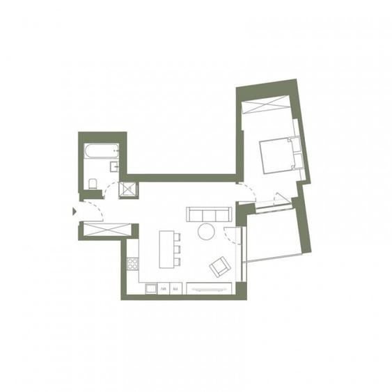 Apartament cu 2 camere de vanzare, zona semicentrala, finisat!