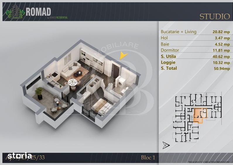 Apartament cu 2 camere în Industriilor
