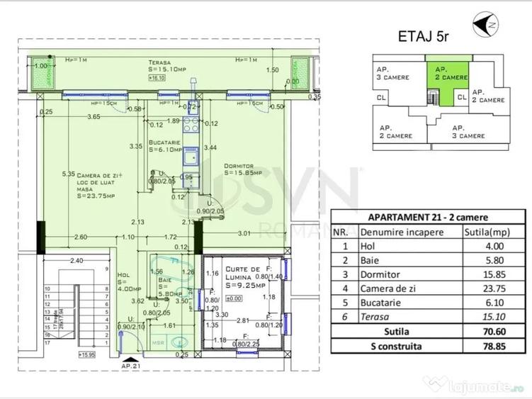 Apartament cu 4 camere semidecomandat în Aviației