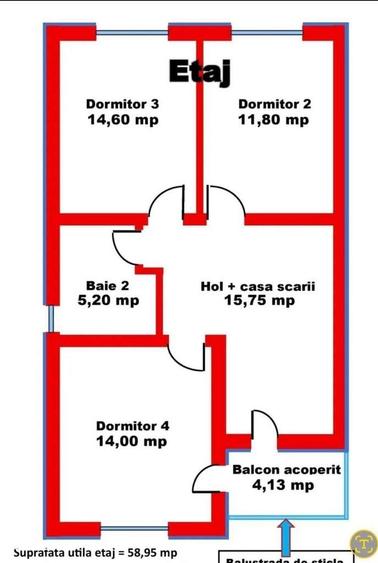 Casă cu 4 camere în Oncea