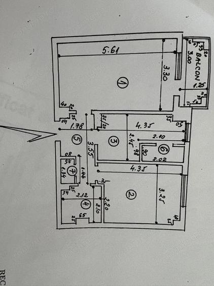 Apartament cu 2 camere decomandat în Mazepa 1