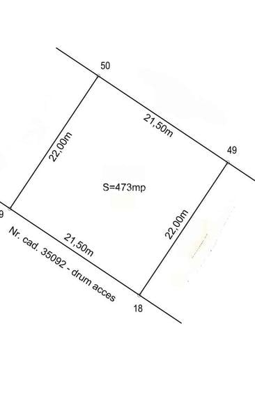 Teren de vanzare 473 mp, utilitati disponibile