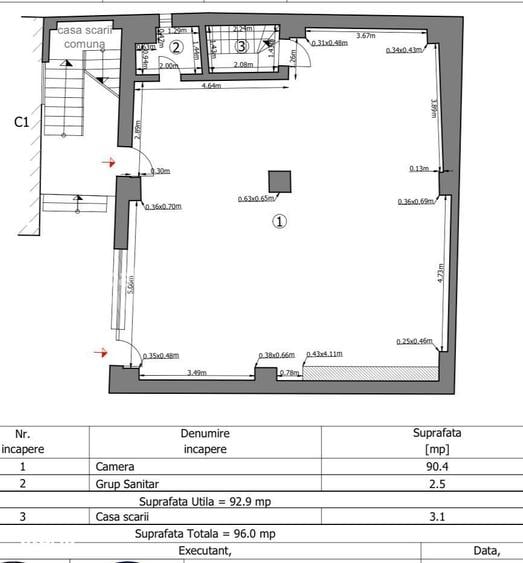 Spatiu birouri - Piata Unirii - 93 mp - Open Space - 2