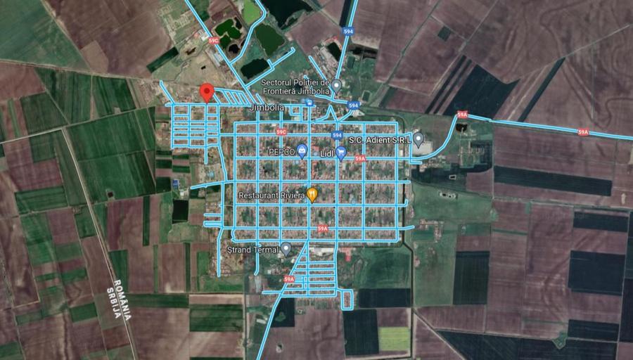 Teren Construcții intravilan de 500 mp, în Jimbolia