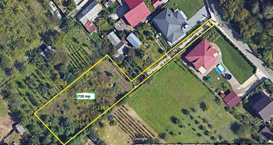 Teren Construcții intravilan de 1720 mp, în Aleea Tudor Neculai