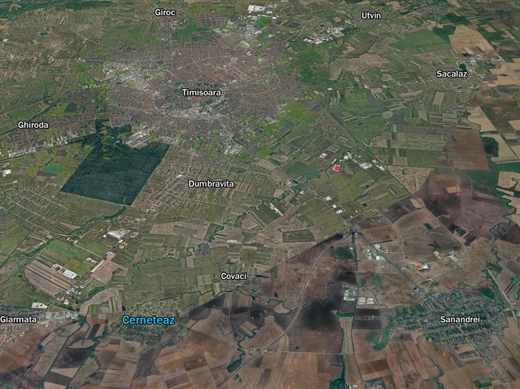Teren Construcții intravilan de 1448 mp, în Cerneteaz