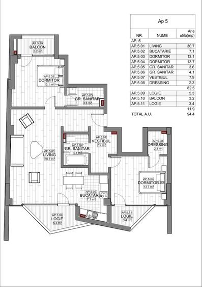 Apartament cu 3 camere în Ștefan cel Mare