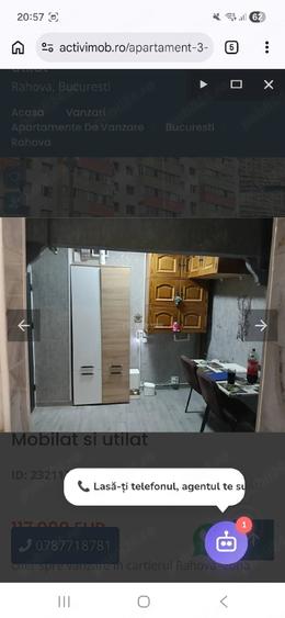 Apartament cu 3 camere decomandat în Rahova