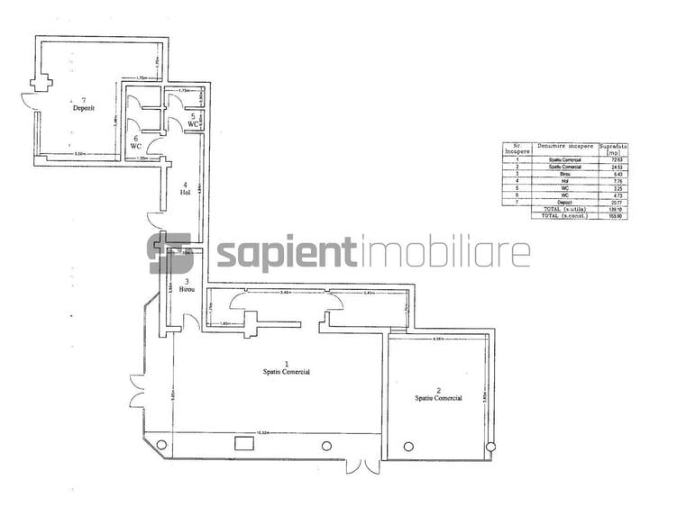Spațiu comercial, de 394.89 mp, în Centru Civic