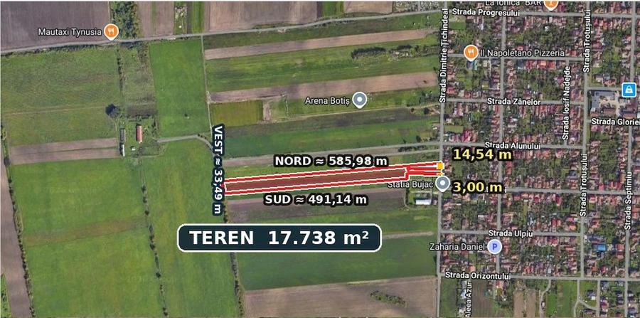 Teren de 17738 mp, în Bujac