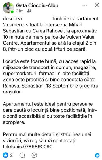 Închiriez ap 2 camere. - 1
