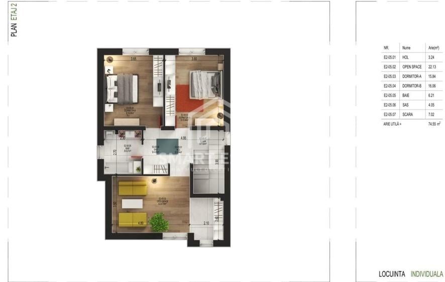 Duplex cu 6 camere cu Canalizare în 1 Decembrie 1918