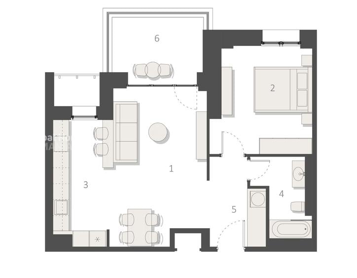 Apartament cu 2 camere decomandat, mobilat în Aviației