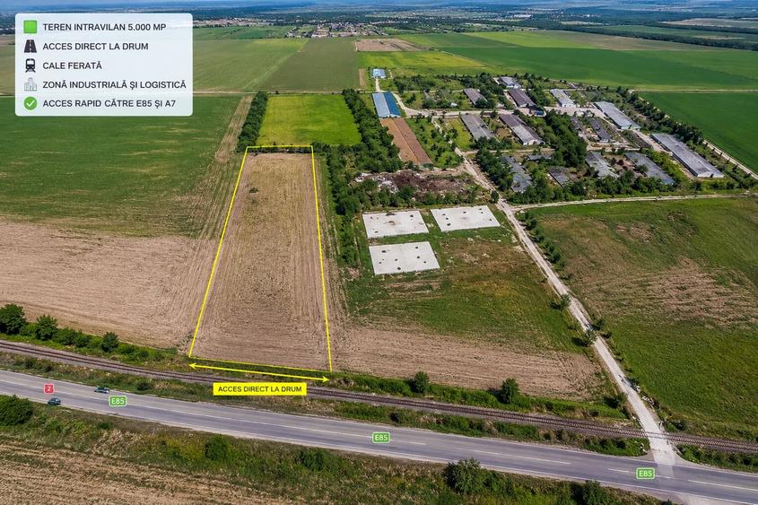 Buzau: Hub Logistic Teren Industrial-Comercial 5.000 mp, DB Schenker / E85 - 1