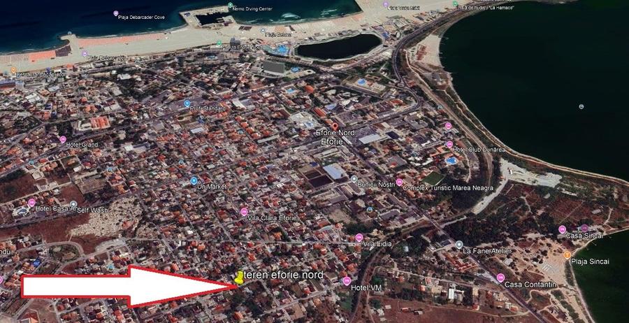 Teren Construcții intravilan de 489 mp, în Eforie Nord