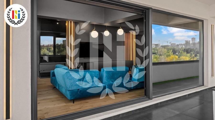 Penthouse cu 3 camere semidecomandat, mobilat în Pipera