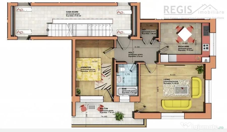 2 Camere etaj 2, bloc nou cu parcare si boxa, Stefan Baciu - Brasov (Brasov) - 8