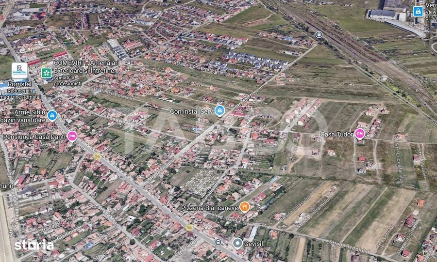 Teren intravilan de vanzare cu PUZ aprobat pentru duplex Selimbar - 1