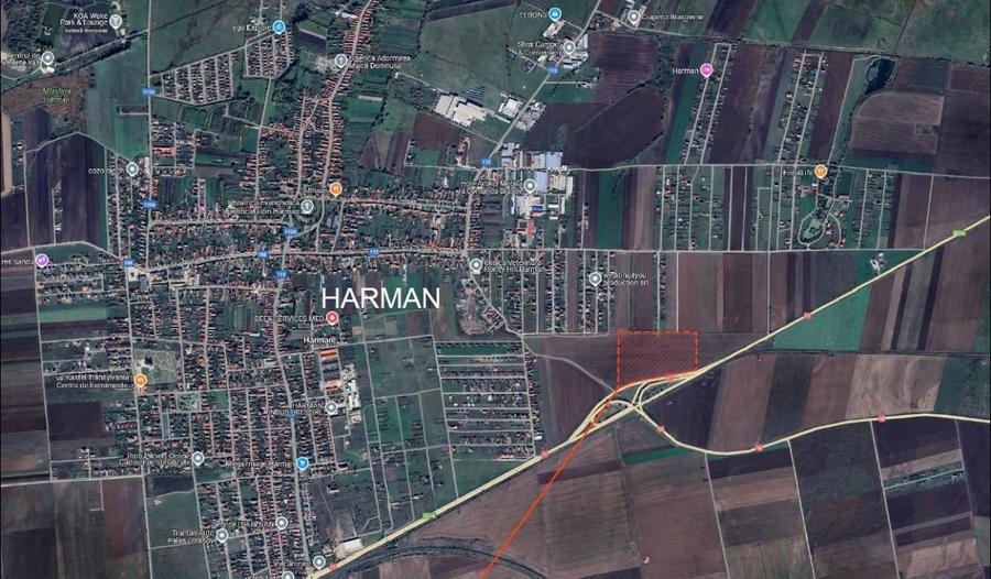 Teren Construcții intravilan de 76200 mp, în Hărman