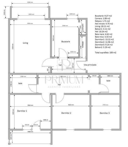 Apartament cu 4 camere decomandat, mobilat în Steaua