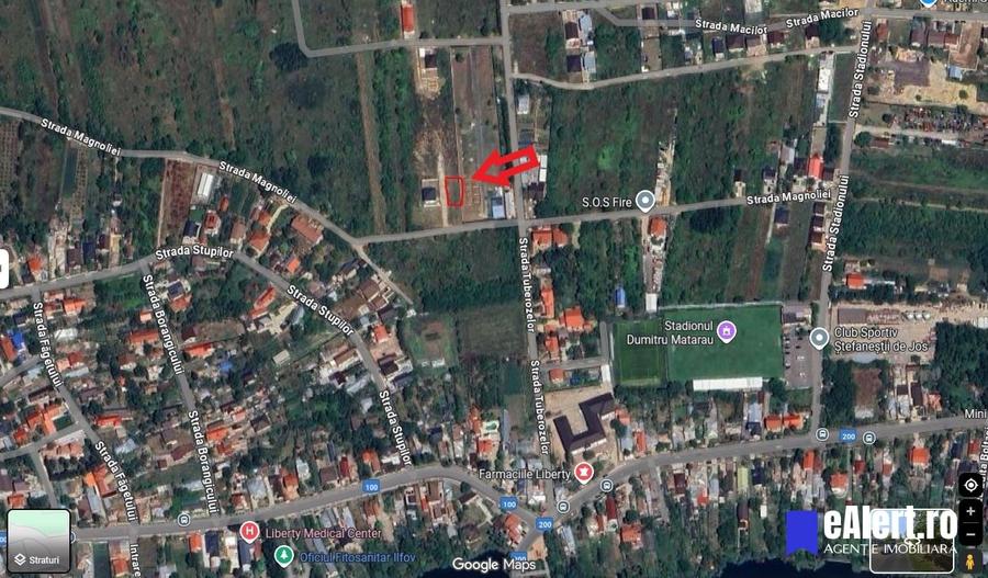 Teren Construcții intravilan de 397 mp, în Ștefăneștii de Jos