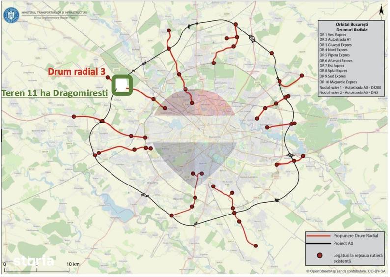 Teren de 111571 mp, în Dragomirești-Vale