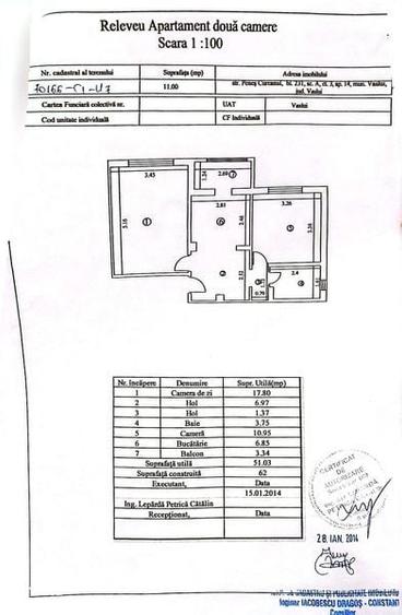 Apartament cu 2 camere decomandat în Traian