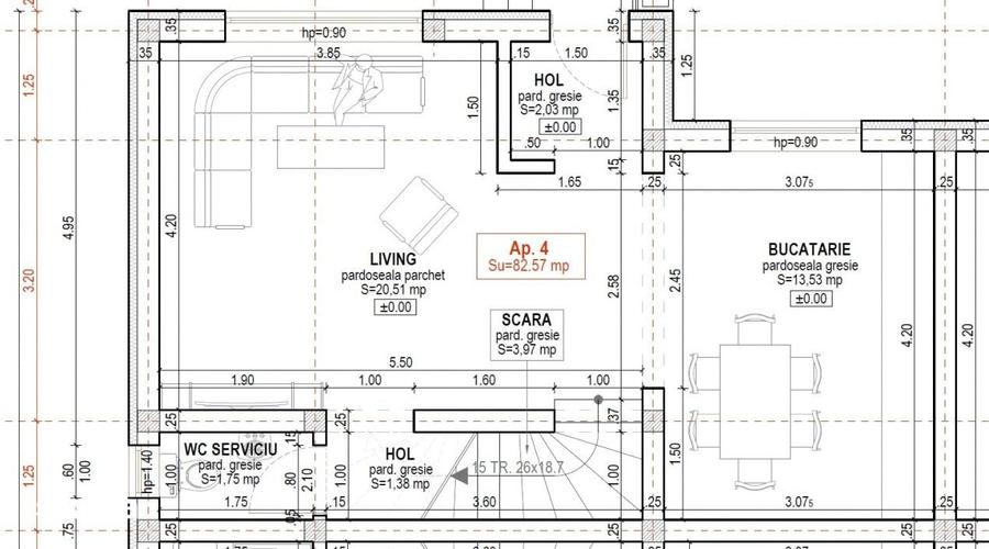 Casa tip Cvadruplex 82 mp teren 170mp cartier Arhitectilor - 2