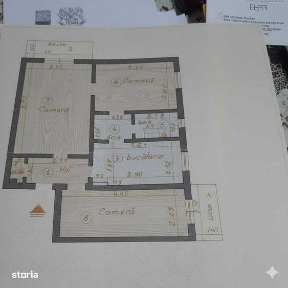 Apartament cu 3 camere în Central