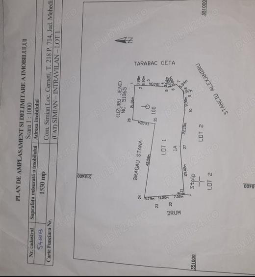 Teren de 1530 mp, în Cerneți