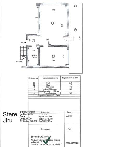 Apartament cu 2 camere semidecomandat, mobilat în Exterior Nord