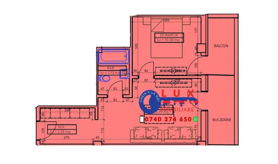Apartament cu 2 camere semidecomandat în C5