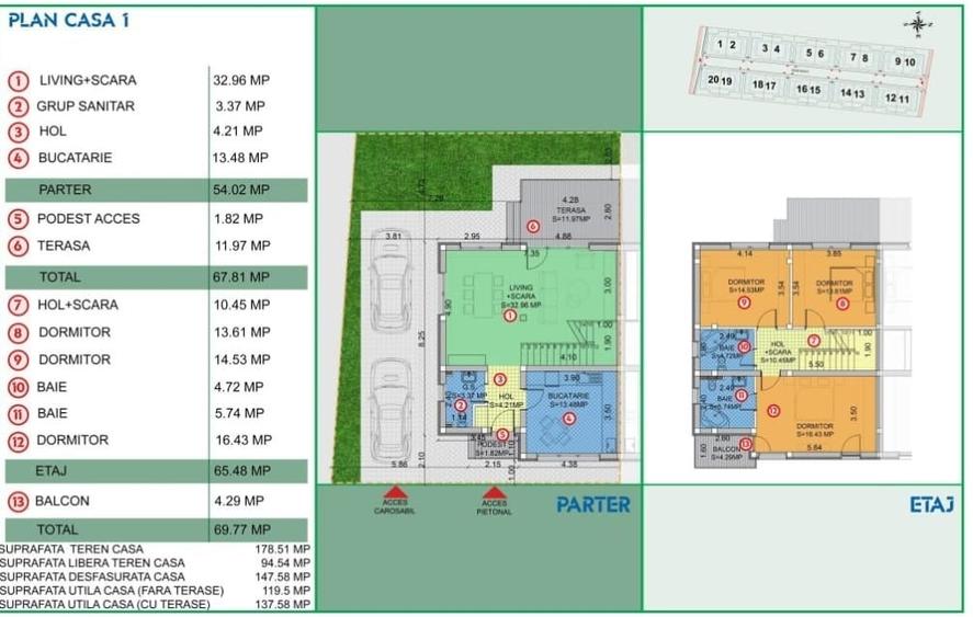 Duplex cu 5 camere cu Canalizare în Central