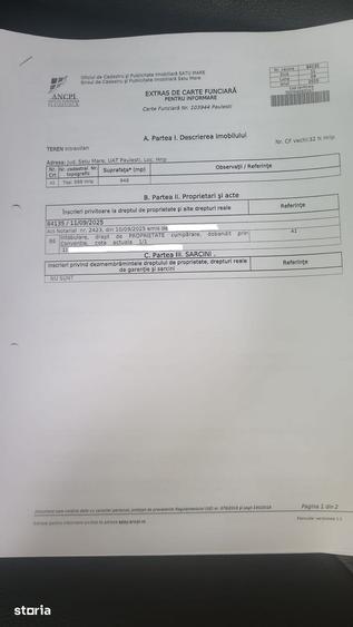 Teren de 2648 mp, în Păulești