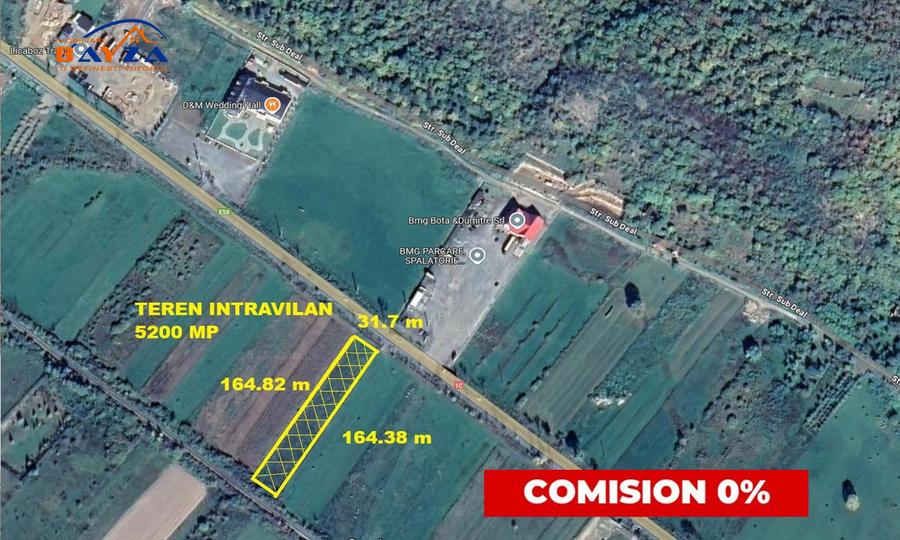 Teren agricol intravilan de 5200 mp, în Ilba