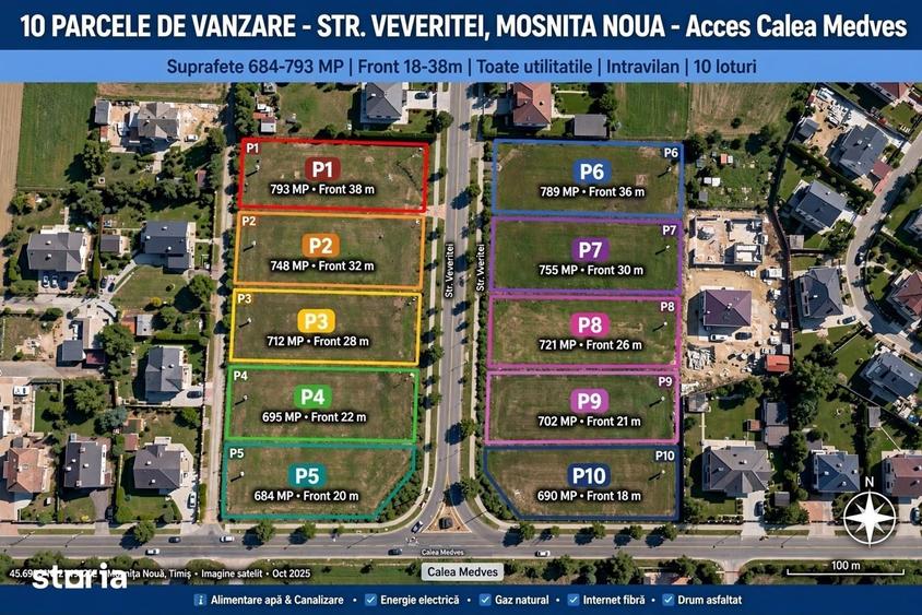 Teren de 684 mp, în Moșnița Nouă