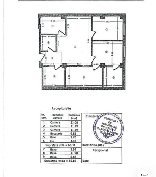 Apartament cu 3 camere semidecomandat în Giulești