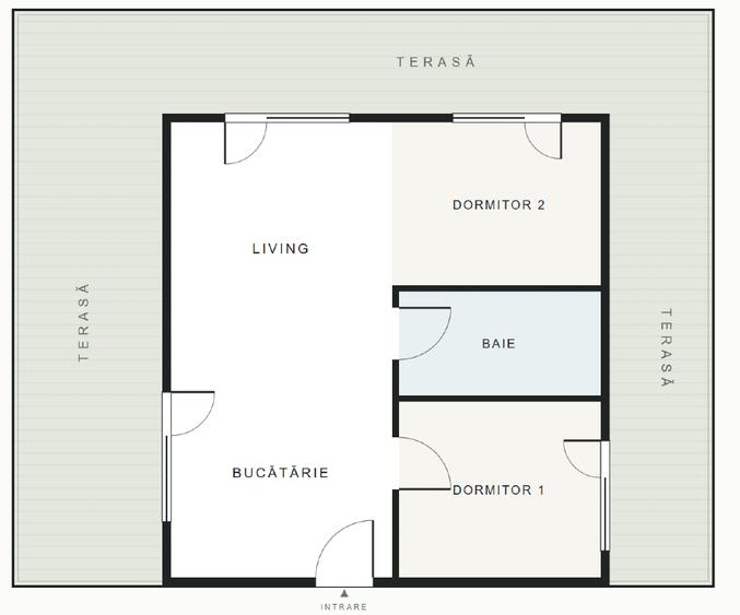 Apartament cu 3 camere decomandat, mobilat în Florești