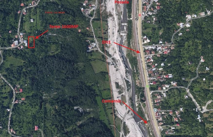 Teren de 1600 mp, în Podul lui Neag