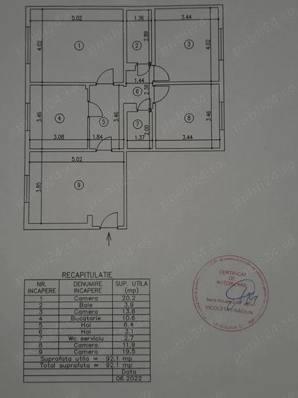 Apartament cu 4 camere decomandat în Tineretului